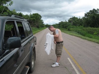 Mike and his new car in Bolivia