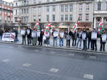 Long view of protest facing west (facing GPO)