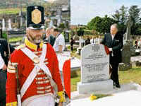 FF minister Michel Smith celebrates British redcoat (Irish turncoat) Cornelius Couglan