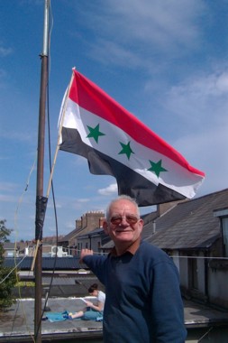 Our intrepid flag-man Tony surveying his handiwork