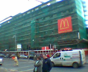McDonalds and expensive private apartments on Parnell Street - emblems of Celtic Tiger Ireland.