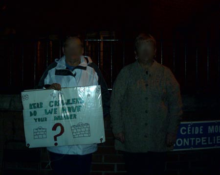 Residents on the picket