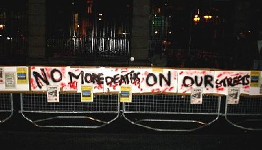 Barricade In Front Of The Kildare Street Entrance To The Dail