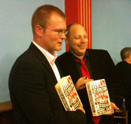 Brian Hanley and Scott Millar at the book launch. Photo by Andrew Flood
