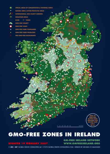GM Free Map of Ireland as of 2007