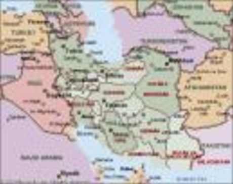 a map of iran with its neighbours for you to learn