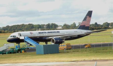 North American Airlines US Troop Carrier in Shannon Yesterday