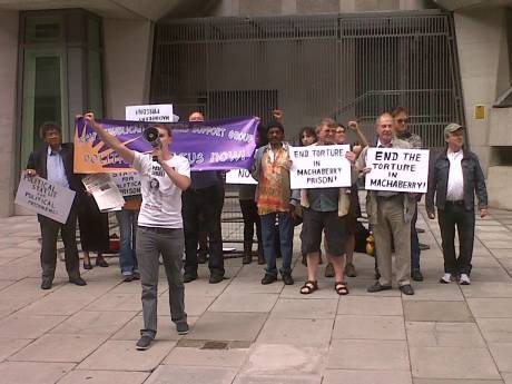 Irish Republican Prisoners Support Group's picket of the Ministry of Justice