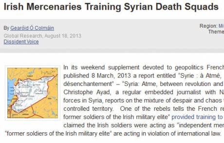 Irish Mercenaries Training Syrian Death Squads