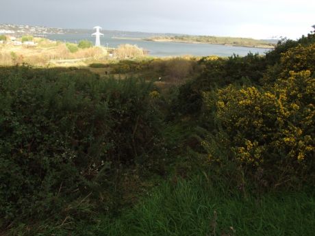 Looking back along the right of way over the harbour. No toxic smoke shall ever obscure this view.