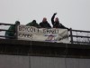 gra erecting boycott Israeli banners on Fly overs