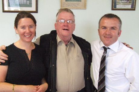 Tanya McAleenan, Hospitality Management Lecturer, Southern Regional College (Newry Campus), Pride in Our Rural Villages course co-ordinator; Archbishop Hynes; Sean O'Hare, proprietor, Carrive Nursery, course tutor.