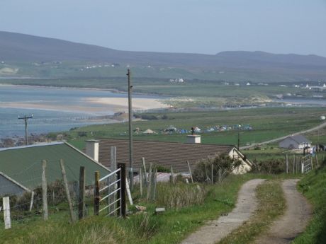 View over the camp and what it's combatting (in the background)