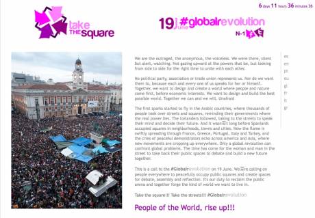 Take the square!!! Take the streets!!! #Globalrevolution