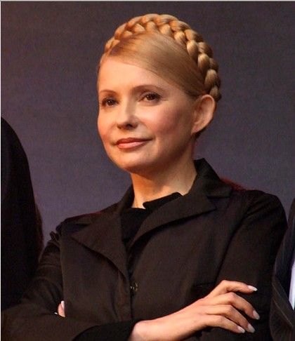 stock picture of Tymoshenko in happier days. She looks so angelic!