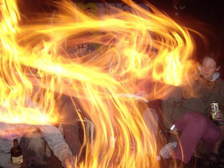 drinking with the flames