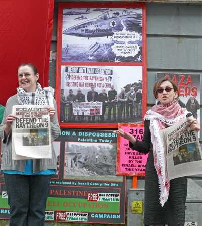 Maggie Heneghan on the  left (as it were) with SWP colleague, Dette McLoughlin