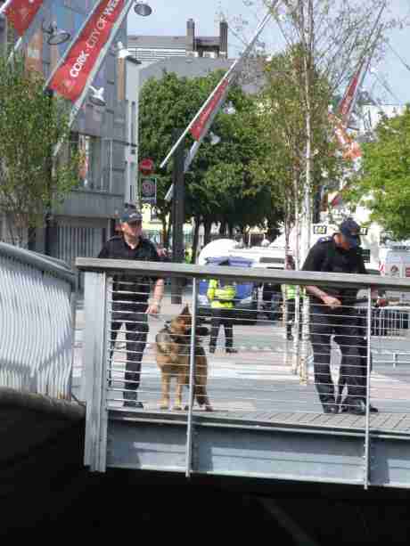 Garda dog unit making Cork's citizens feel welcome and safe, unless you protest of course...