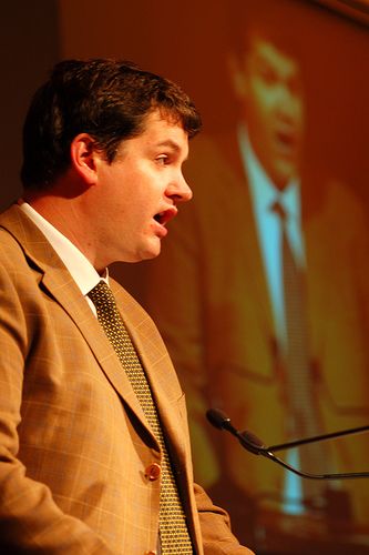 Cllr Keith Martin addresses the Labour Party Conference