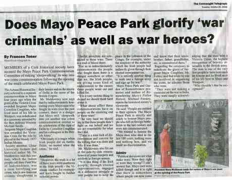 Glorifying War Crime in Mayo
