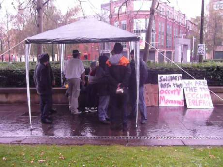 #OccupyBelfast: It rains cats and dogs up north too