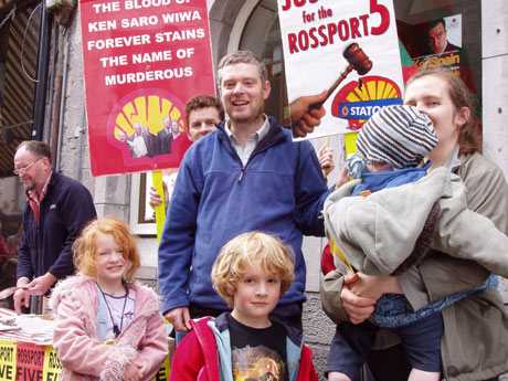 Green Party, Galway City Councillor, Niall O'Brolchain and pristine flock.