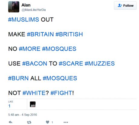 Cowardly Nazi Scum - Alan Incites Arson Against Mosques